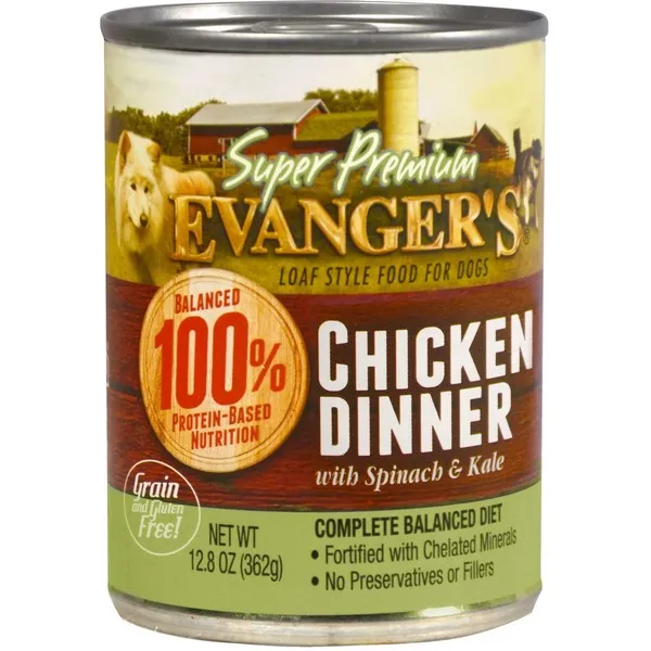 12/12.5 oz. Evanger's Super Premium Chicken Dinner For Dogs - Food